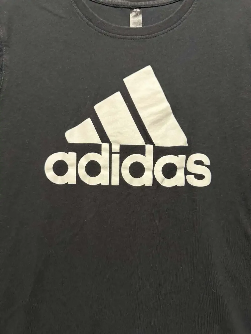 Adidas Men's Black Long Sleeve Badge of Sport Logo T-Shirt